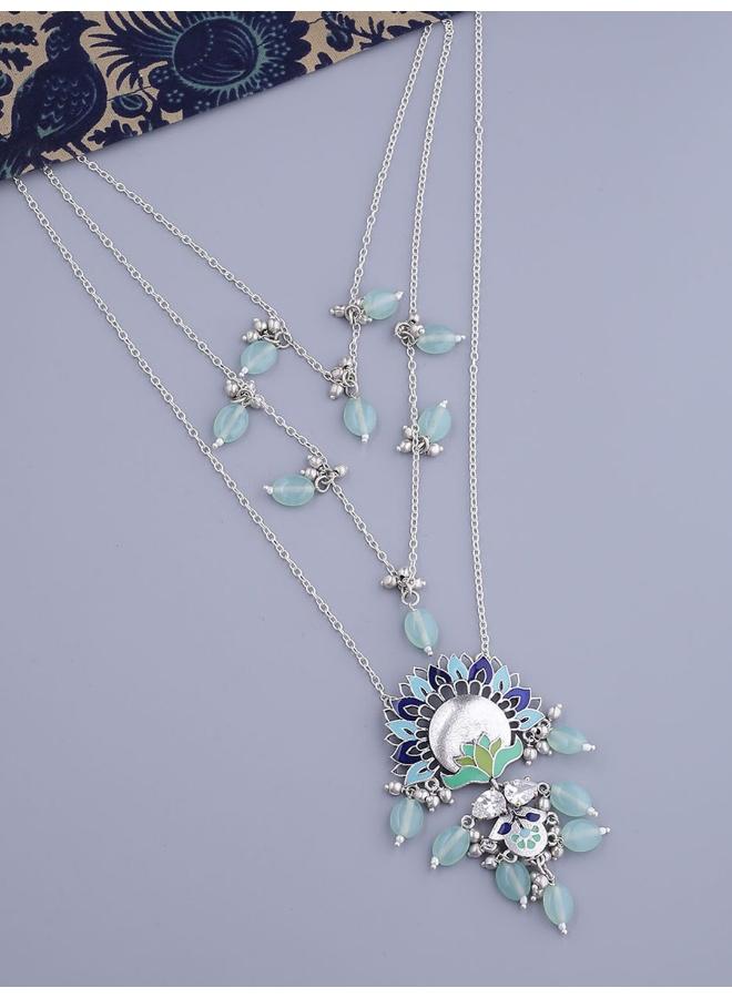 VOYLLA Bagh E Fiza Blooming Flower Motifs Necklace - Image 1