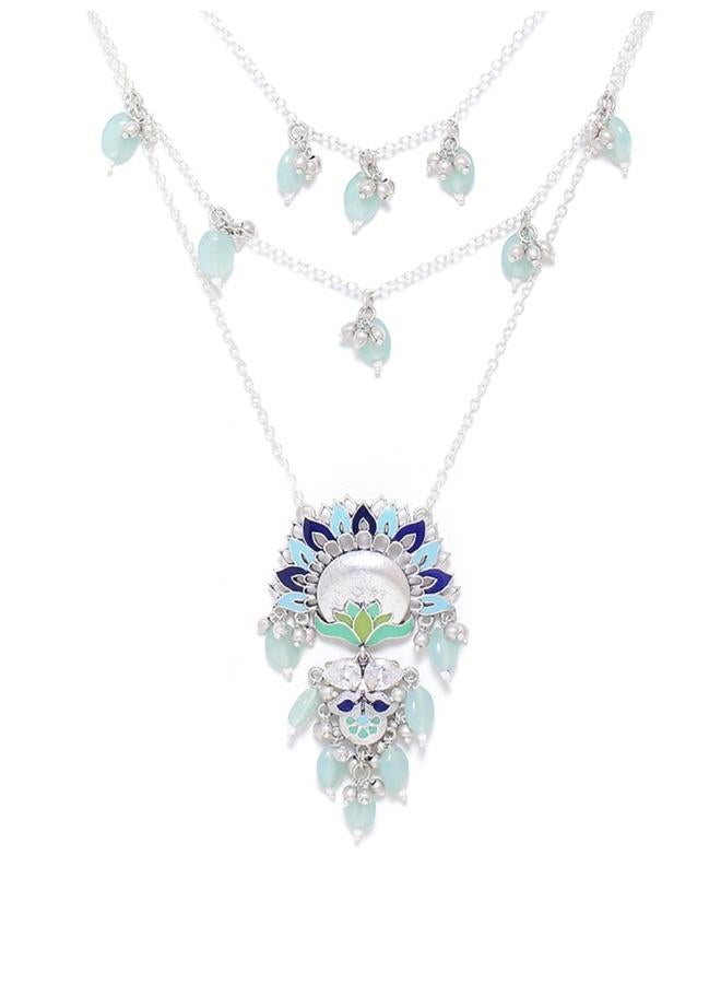 VOYLLA Bagh E Fiza Blooming Flower Motifs Necklace - Image 2