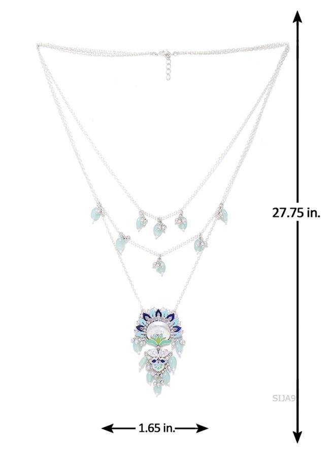 VOYLLA Bagh E Fiza Blooming Flower Motifs Necklace - Image 5