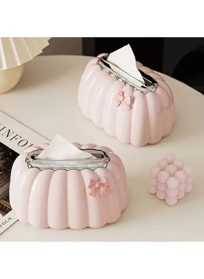 Creative Pumpkin Spring Tissue Box White For Home Office Living Room - Image 1