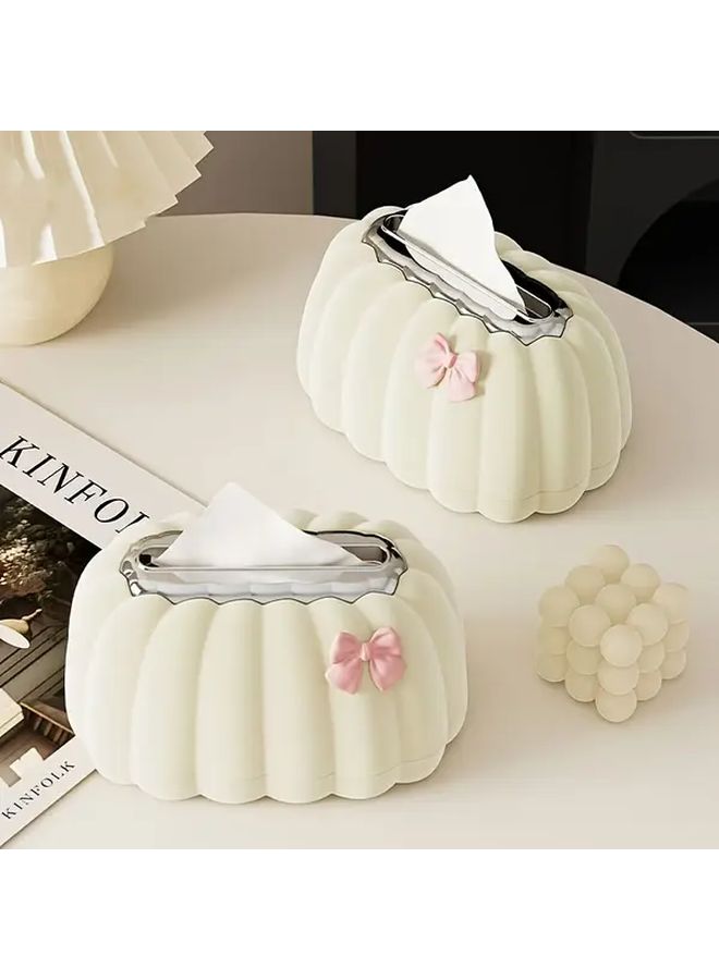 Creative Pumpkin Spring Tissue Box White For Home Office Living Room - Image 2