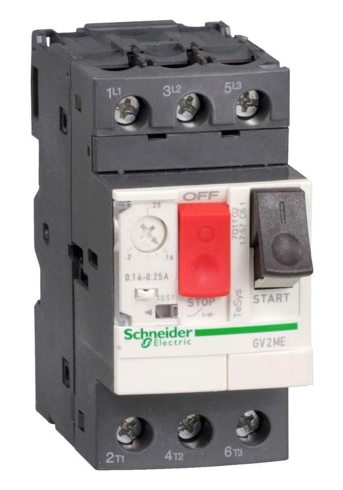 Schneider Electric قاطع الدائرة الكهربائية موتور تي سيز GV2 من شنايدر إلكتريك، 3 أقطاب، 9-14 أ، حراري مغناطيسي - Image 3