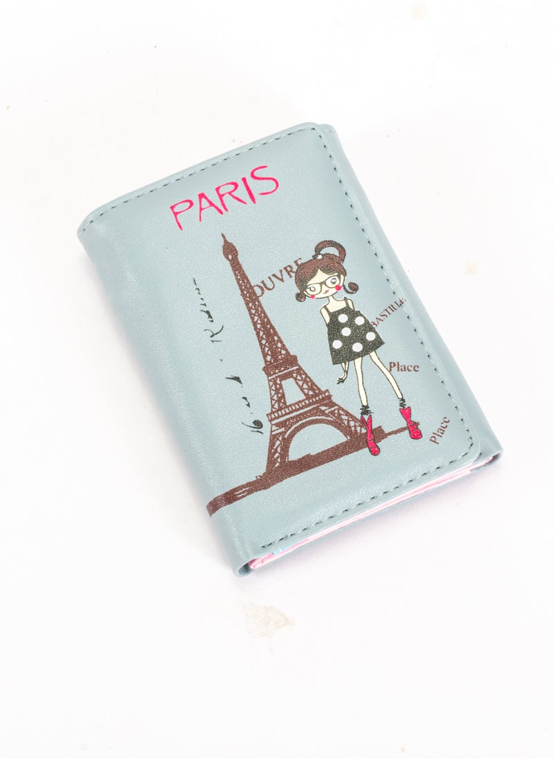 Leather Flip Wallet & Card Holder with 9 Pockets and Zipped Pocket Paris Gray - pzsku/ZD437D85995384E56D637Z/45/_/1737366053/fa46de92-040f-453e-8363-e76c3dab0b18