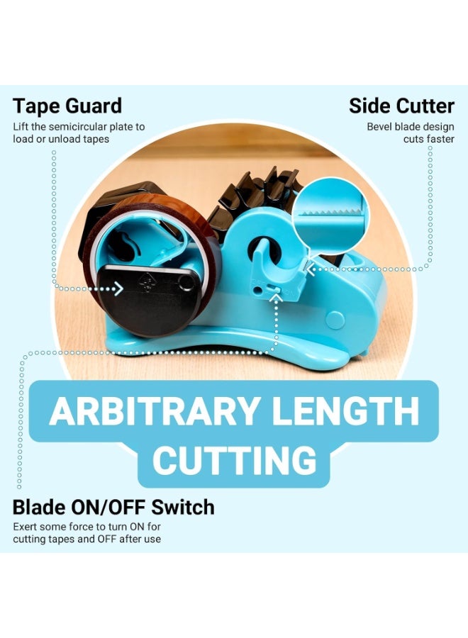 Relex Blue Heat Tape Dispenser Sublimation, Heat Transfer Tape Dispenser with Cutting Tools, 1 '' & 3'' Core, Multi-Roll Cut Tape Dispenser for Crafting, PreCut 1.4'' Pieces - Image 3
