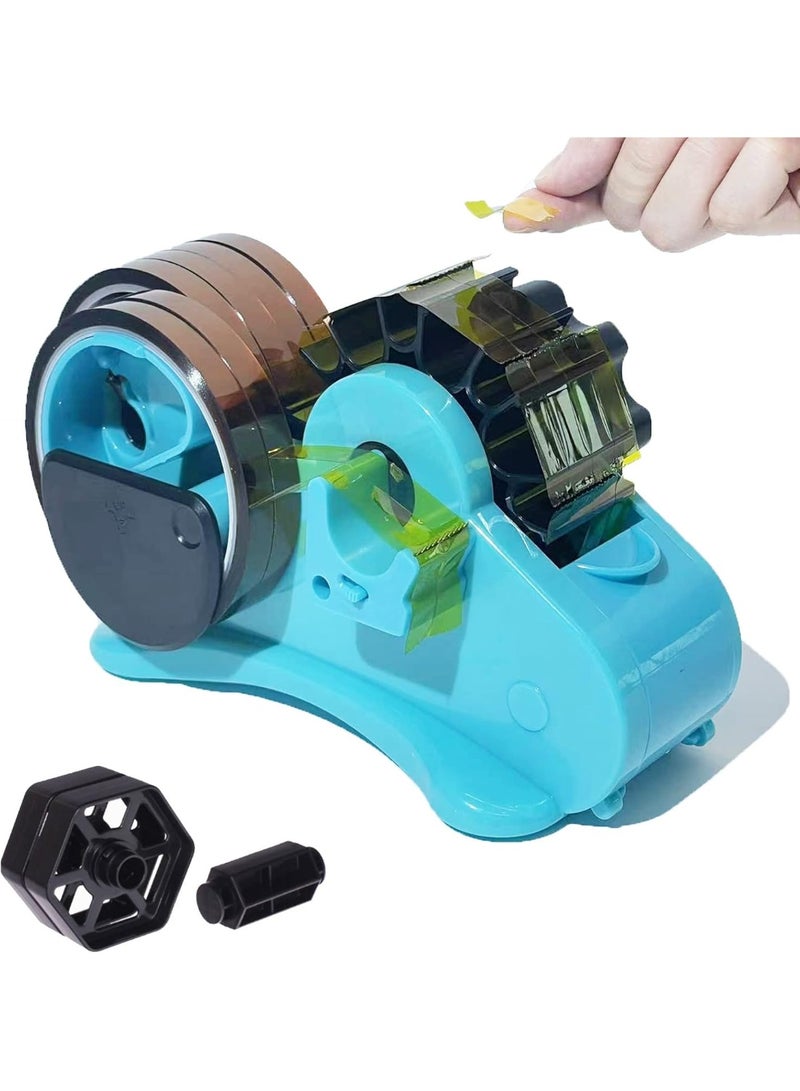 Relex Blue Heat Tape Dispenser Sublimation, Heat Transfer Tape Dispenser with Cutting Tools, 1 '' & 3'' Core, Multi-Roll Cut Tape Dispenser for Crafting, PreCut 1.4'' Pieces - Image 1