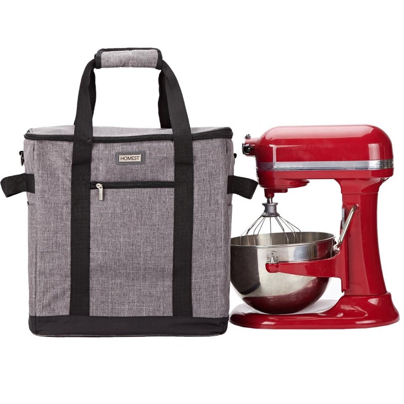 HOMEST HOMEST Stand Mixer Dust Carry Bag with Pockets for KitchenAid Bowl Lift 58 Quart Grey 