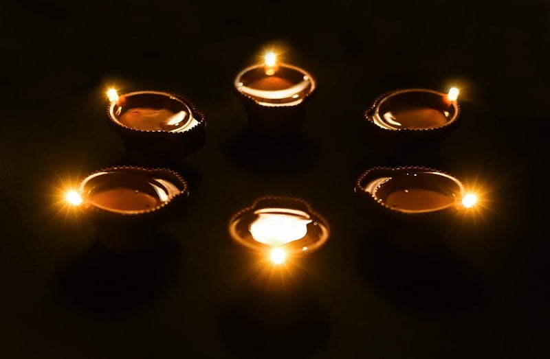 Tedtech Water Sensor Led Diyas Candle with Water Sensing Technology EDiya Warm Orange Ambient Lights Battery Operated Led Candles for Home Decor Festivals Decoration Set of 12