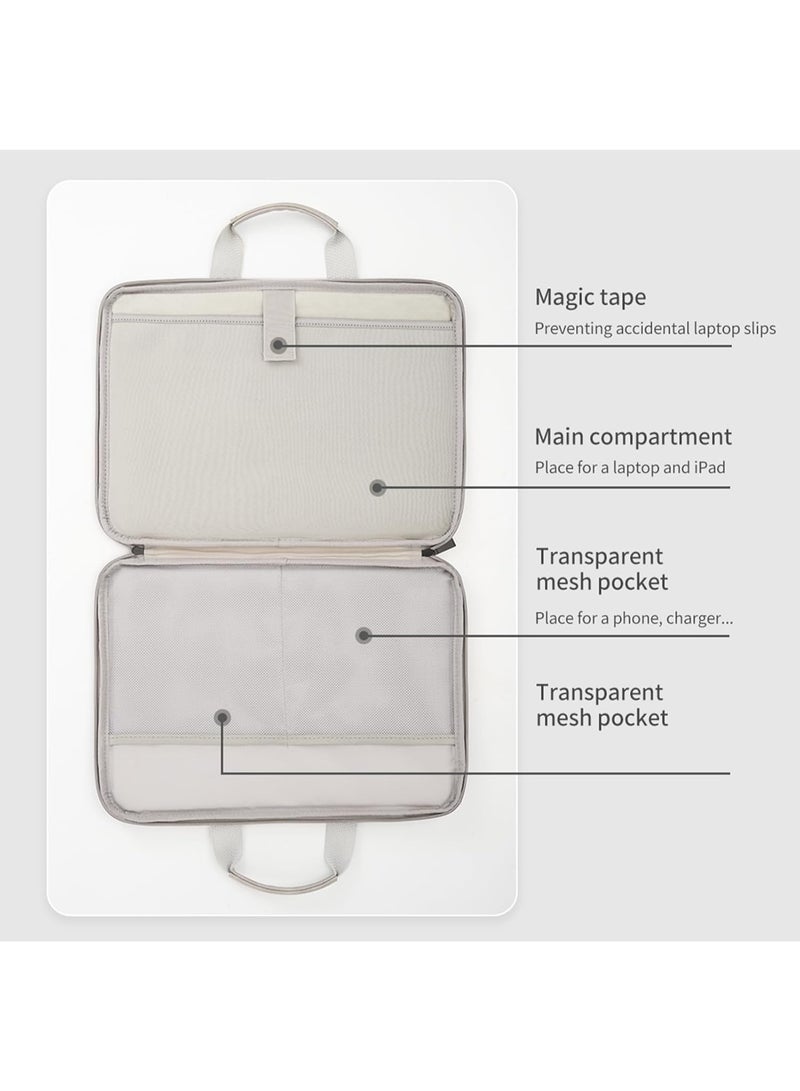 Nadrab Waterproof Laptop Case for 15-16 Inch Laptops - 180° Opening, Enhanced Protection, Multiple Compartments, Perfect for Travel and Office Use - Image 4