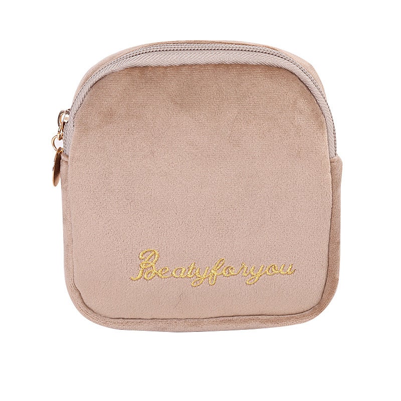 Sanitary Pad Storage Pouch Portable Multi-Functional khaki [sanitary napkin storage bag]] 