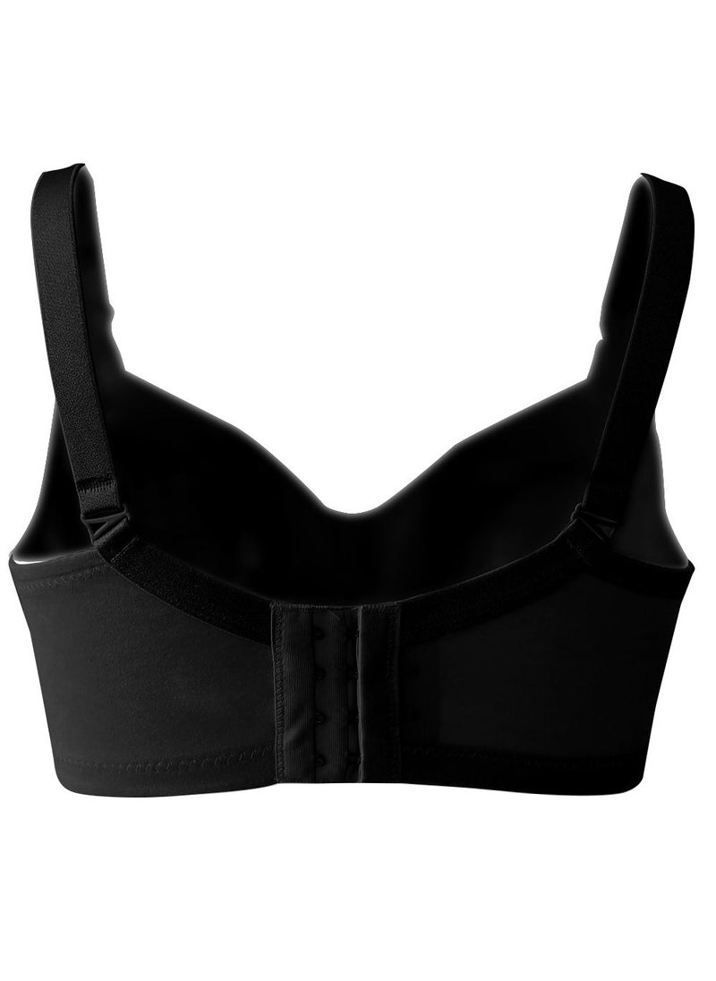 Okus - Comfy Cotton Maternity And Nursing Bra Black Small - Image 1
