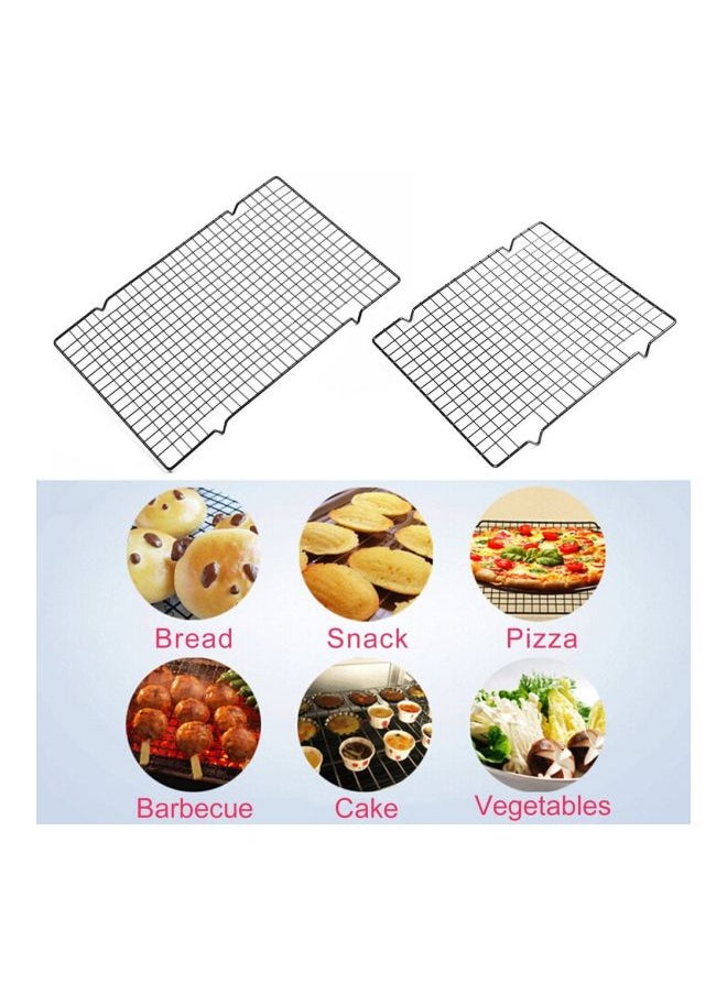 Kenzs - Grid Design Cooling Rack Black 41x24.5x2.3centimeter - Image 1