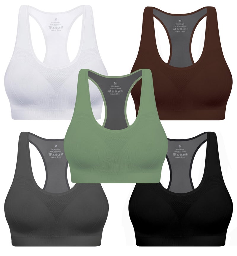 MIRITY Women Racerback Sports Bras - High Impact Workout Gym Activewear Bra - Image 1