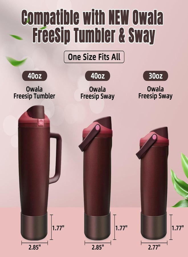 BKBY 2PCS Silicone Boot Compatible with Owala 30oz & 40oz FreeSip Sway Bottles & Tumblers, Protective Anti-Slip Bottom Cover Sleeve for Freesip Sway Tumbler (Chameleon Red Gold) - Image 2