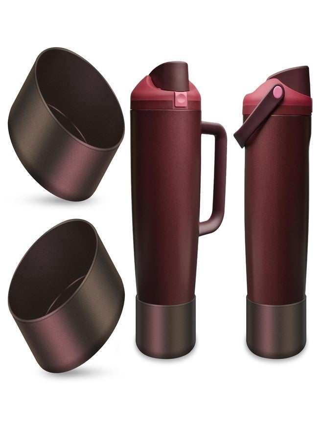 BKBY 2PCS Silicone Boot Compatible with Owala 30oz & 40oz FreeSip Sway Bottles & Tumblers, Protective Anti-Slip Bottom Cover Sleeve for Freesip Sway Tumbler (Chameleon Red Gold) - Image 1