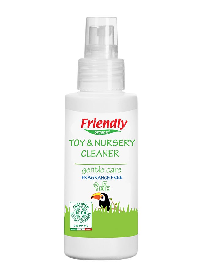 FRIENDLY ORGANIC Toy and Nursery Cleaner Spray | 100 ML Easy Clean Spray Bottle for Toys and Children Favorite Place | Vegan & 100% Organic  - Image 1