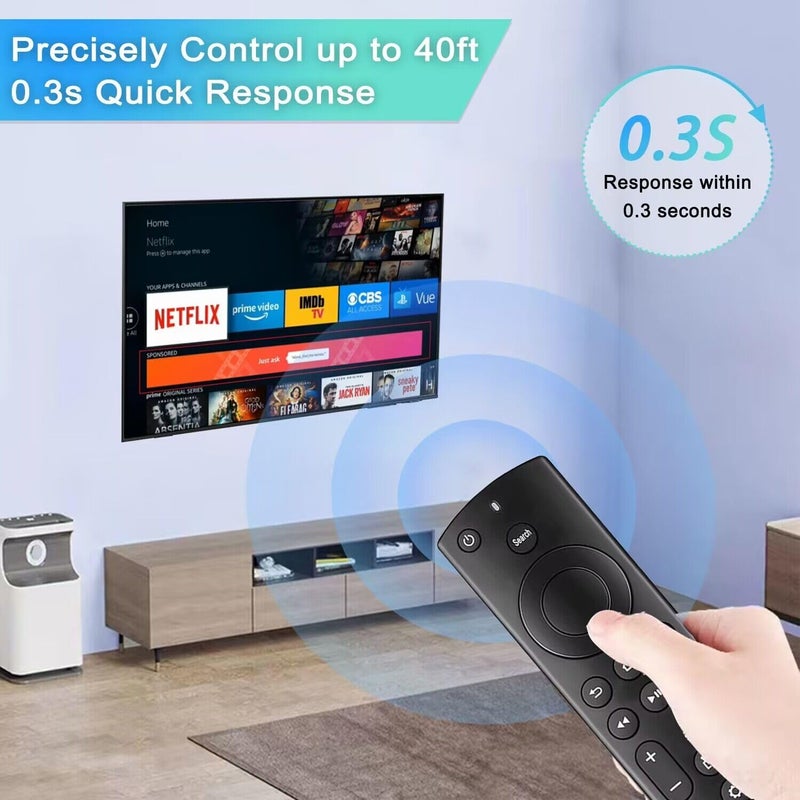 بديل لجهاز التحكم عن بعد لتلفزيون Insignia/Toshiba/Pioneer، متوافق عالميًا مع جهاز التحكم عن بعد لتلفزيون AMZ Fire الذكي (ليس لـ Stick و Cube) مع 6 مفاتيح اختصارات سريعة - Image 5