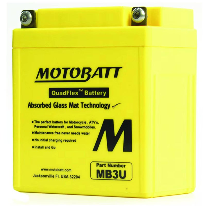 MotoBatt DB Electrical MB3U New Battery For Motobatt 3.8Ah, Xl600R 600Cc 1983-1987, Xl500R 1982, Xl350R 1984-1985, Xl250R 1982-1987, Yam50 1985-2000, Xt250 1984 YB3LA YB3LB - Image 5