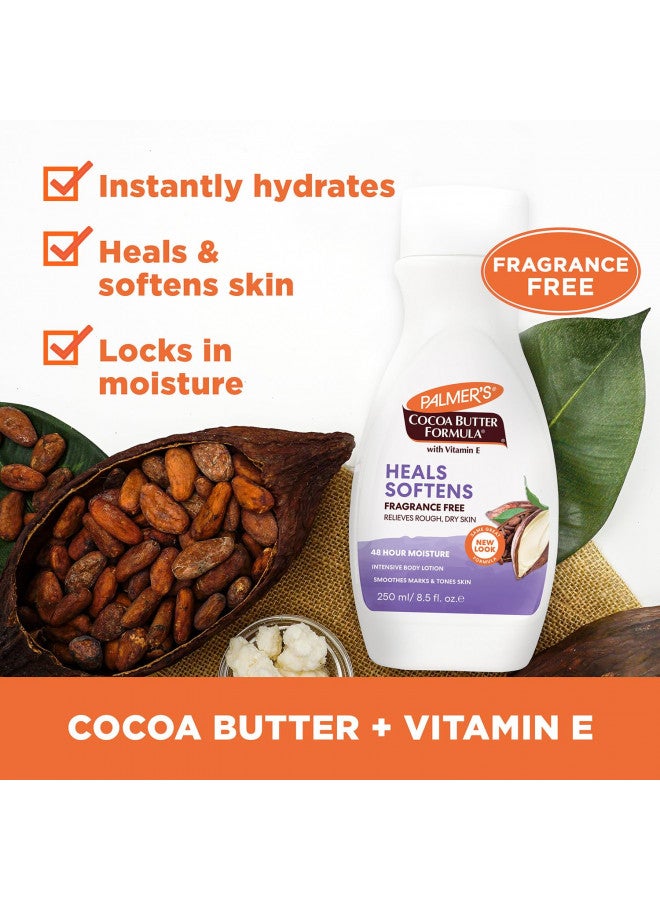 PALMER'S Palmer's Cocoa Butter Formula Daily Skin Therapy Fragrance Free Lotion for Dry Skin, Unscented Body Lotion, Flip Cap Bottle, 8.5 Fl Oz - Image 3