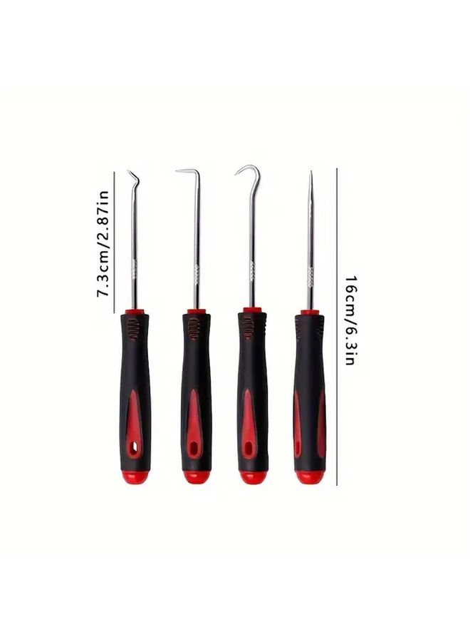 4 Pcs Yellow Long Auto Maintenance Tool Set Oil Seal Pick Hook Puller - Image 2