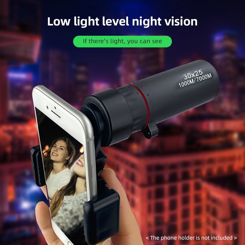 30x25 Mini Monocular Pocket Monocular Handheld Telescope with Carrying Bag for Hiking Camping Wildlife Observation Moon Sports Game Concert Watching - Image 2