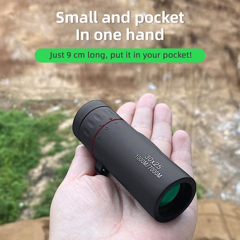 30x25 Mini Monocular Pocket Monocular Handheld Telescope with Carrying Bag for Hiking Camping Wildlife Observation Moon Sports Game Concert Watching - Image 5