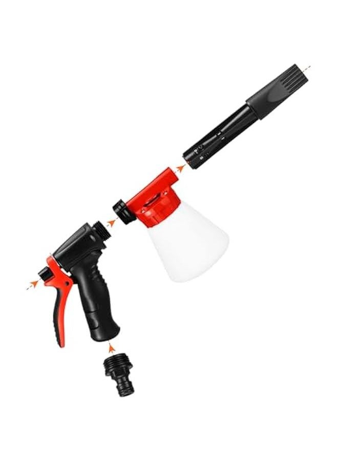 Arabest Car Wash Foam Gun - Adjustable Foam Cannon Blaster for Garden Hose | 32oz Bottle  - Image 2