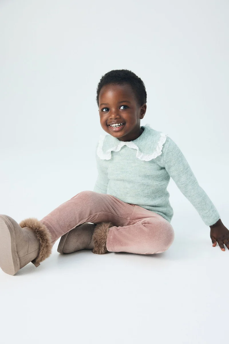 H&M Ribbed velour leggings