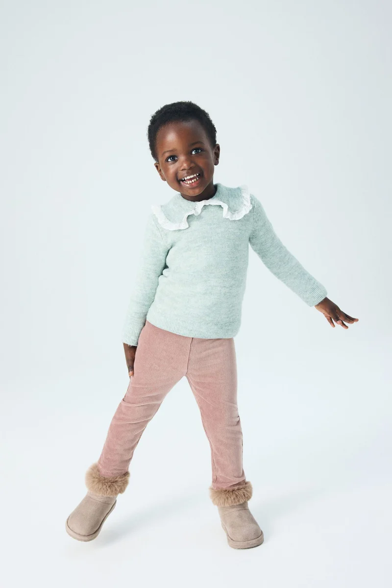 H&M Ribbed velour leggings