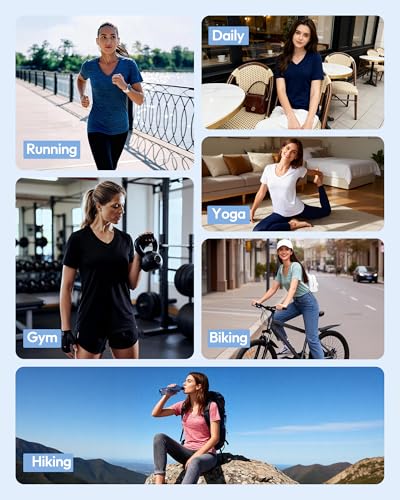 CE' CERDR 5/7 Pack Workout Shirts for Women, Moisture Wicking Quick Dry Active Athletic Women's Gym Performance T Shirts - Image 5