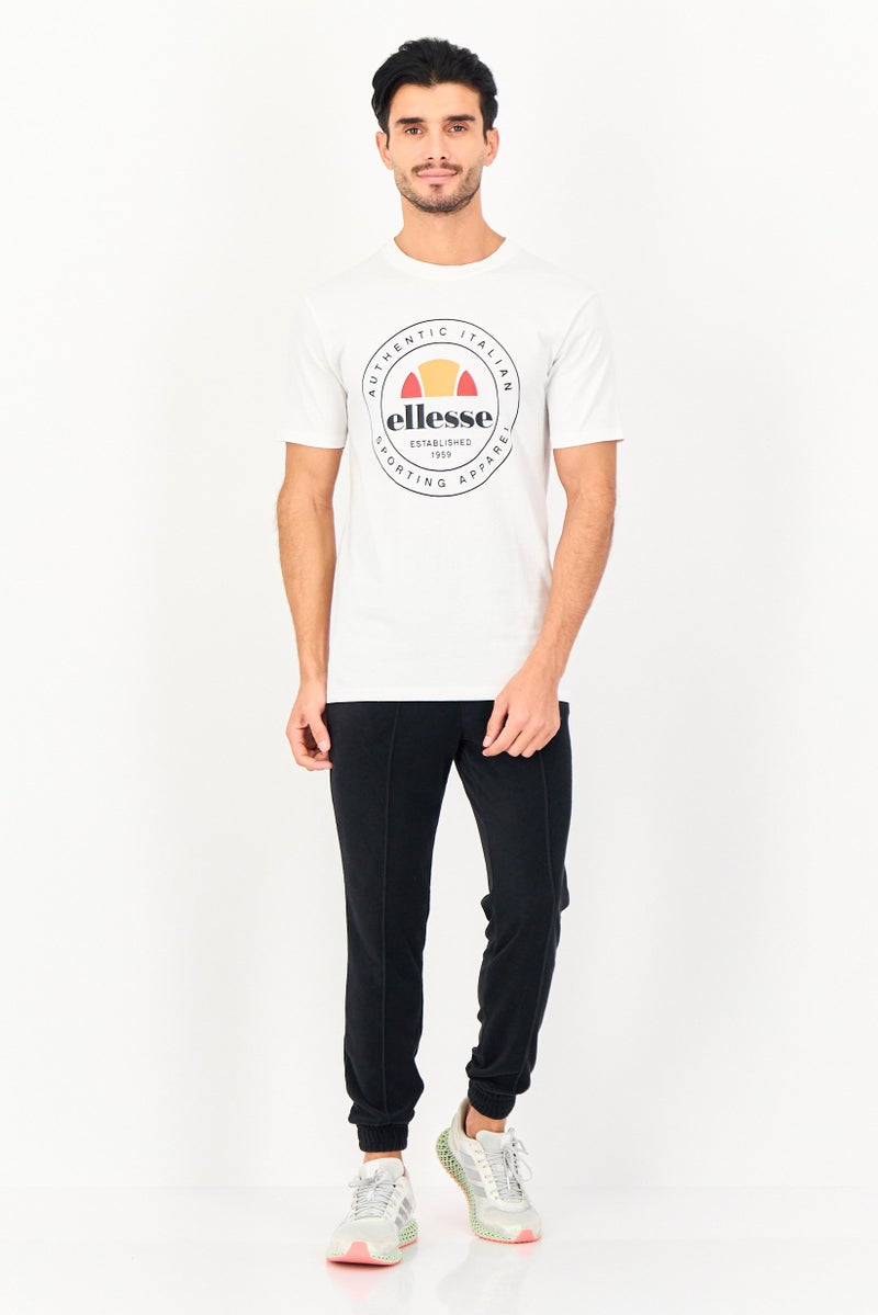 Ellesse Men Sportswear Fit Short Sleeve Outdoor T-Shirt, White - Image 4