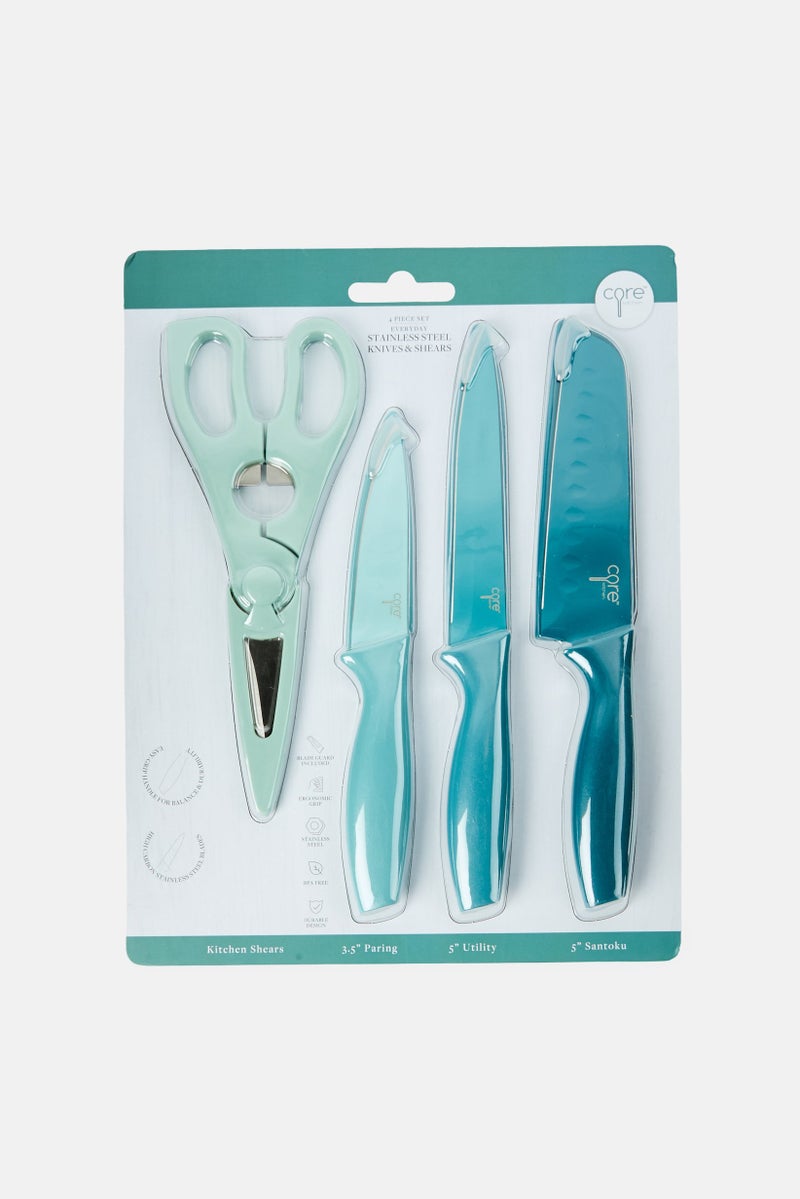 Core Kitchen 4 Pieces Stainless Steel Knives And Shears, Multicolor - Image 1