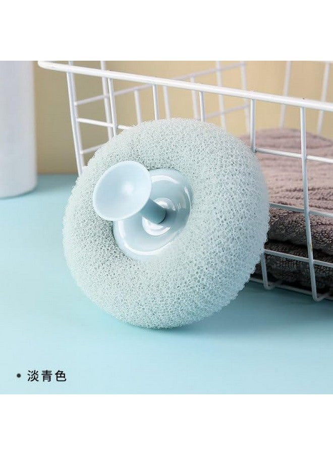 JR ENTERPRISE Bath Shower Scrub Sponge For Body Mud & Dirt Remover || Round Bathing Foam Exfoliator Loofah For Men Women And Baby || Ultra Soft Scrubber With Suction Cup, 1 Pcs, Multicolor (1) - Image 5
