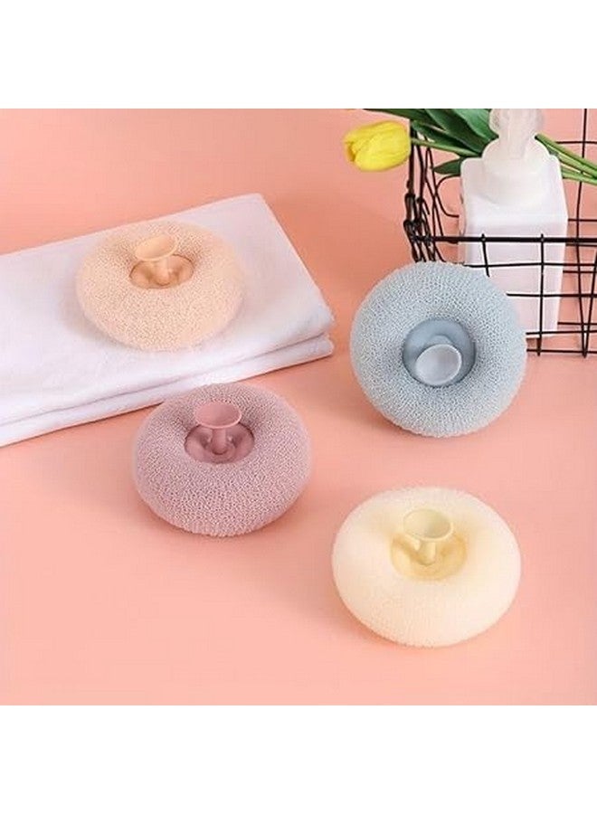 JR ENTERPRISE Bath Shower Scrub Sponge For Body Mud & Dirt Remover || Round Bathing Foam Exfoliator Loofah For Men Women And Baby || Ultra Soft Scrubber With Suction Cup, 1 Pcs, Multicolor (1) - Image 2