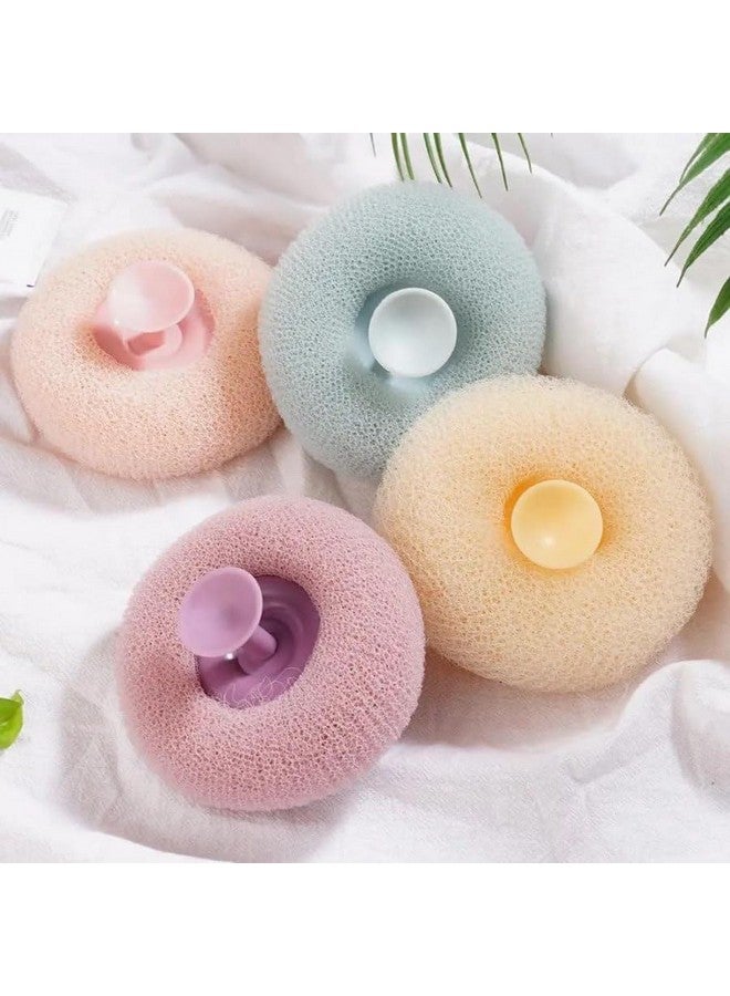JR ENTERPRISE Bath Shower Scrub Sponge For Body Mud & Dirt Remover || Round Bathing Foam Exfoliator Loofah For Men Women And Baby || Ultra Soft Scrubber With Suction Cup, 1 Pcs, Multicolor (1) - Image 4