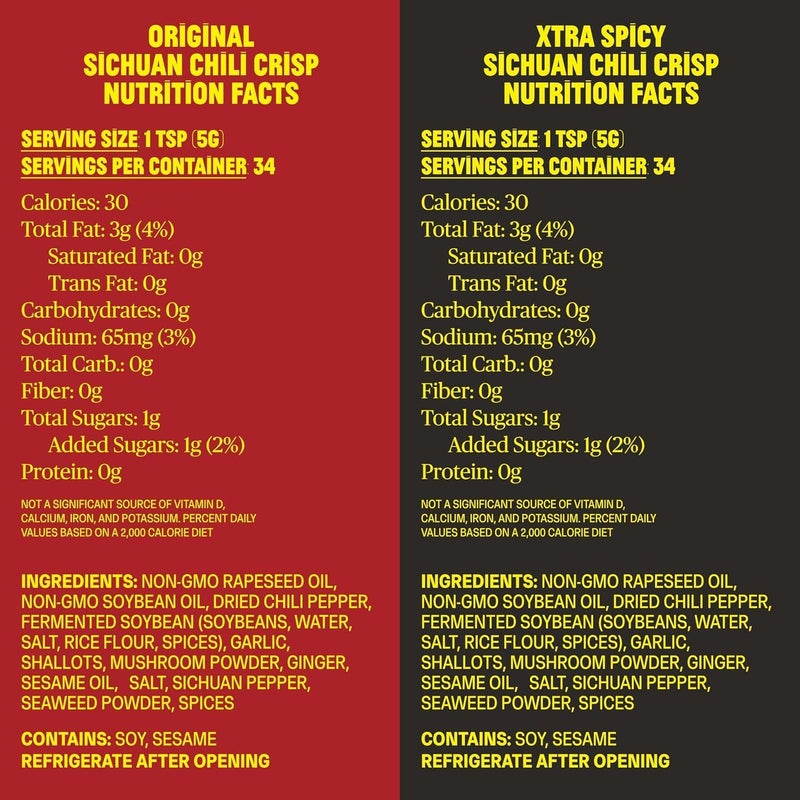 FLYBYJING Original & Xtra Spicy Sichuan Chili Crisp Duo - Premium Vegan Hot Sauces (6oz, Pack of 2) - Image 2