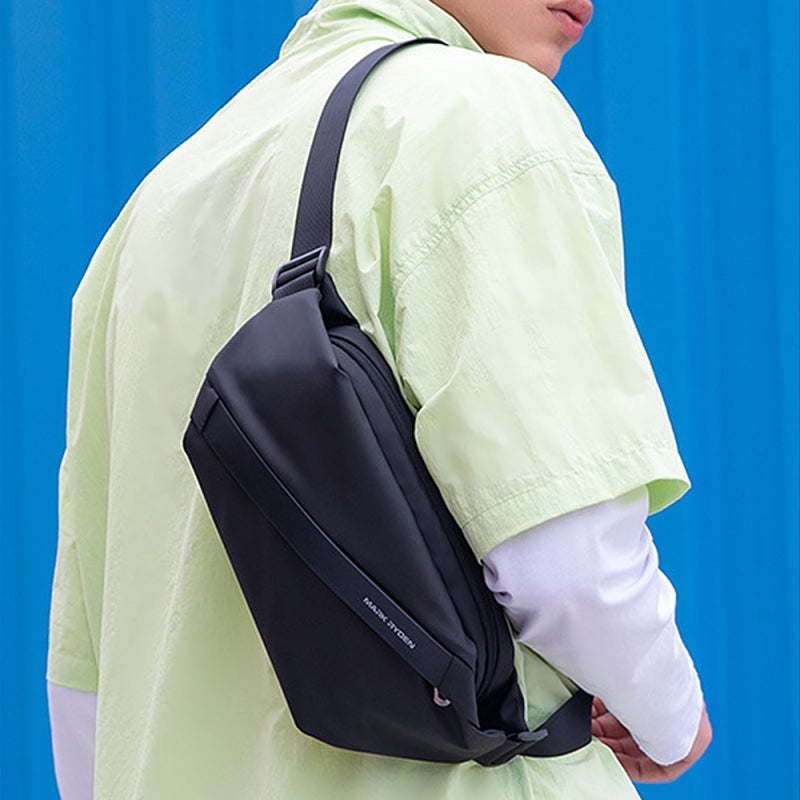 MARK RYDEN Chest Bag Sling Backpack for Men - 14x4x5.5 Inch Business Daypack with Large Capacity, Waterproof Tear-Resistant Polyester Shoulder Bag for Outdoor Sports, Cycling, Hiking, Travel - Image 2