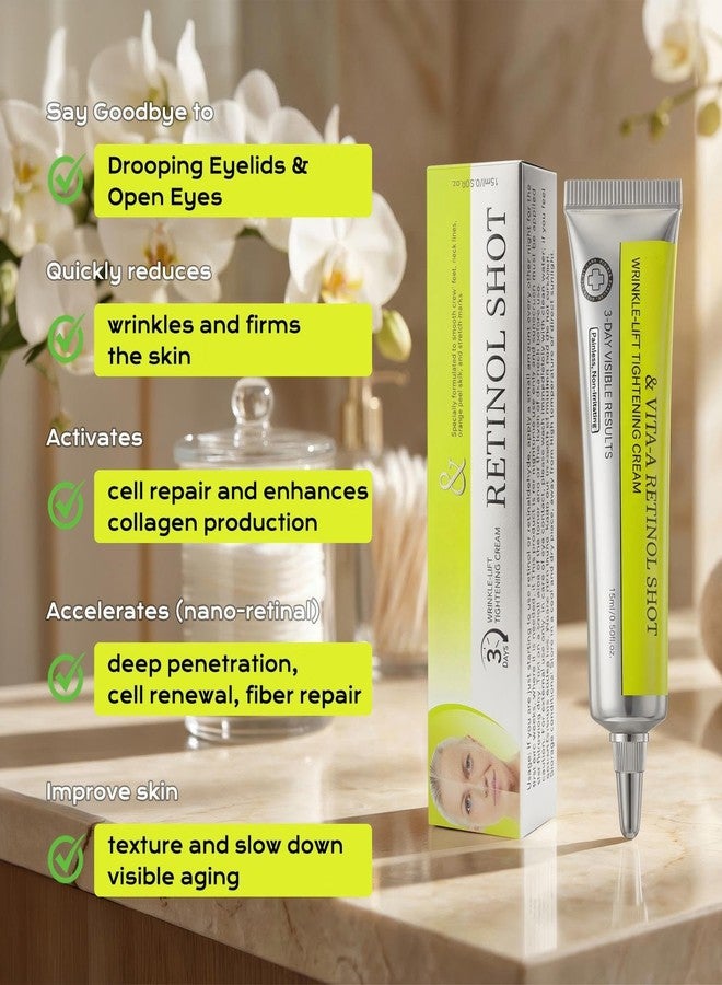 Aikertec Vita-A Retinol Shot Wrinkle-Lift Tightening Cream, High-Strength Retinoid for Anti-Aging, Anti Wrinkle Cream - Natural Pore Minimizer, Wrinkles & Fine Lines for All Skin (4) - Image 4