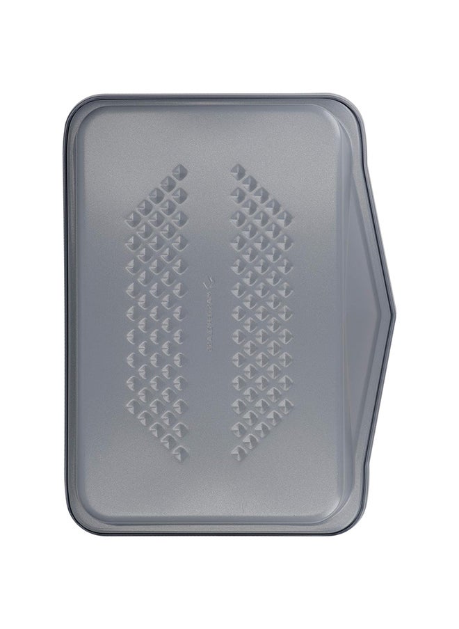 MASTERCLASS - MasterClass Smart Ceramic Large Roasting Tin with Robust Non Stick Coating, Carbon Steel, 41.5 x 31.5cm Stackable Deep Roaster Tray - Image 1