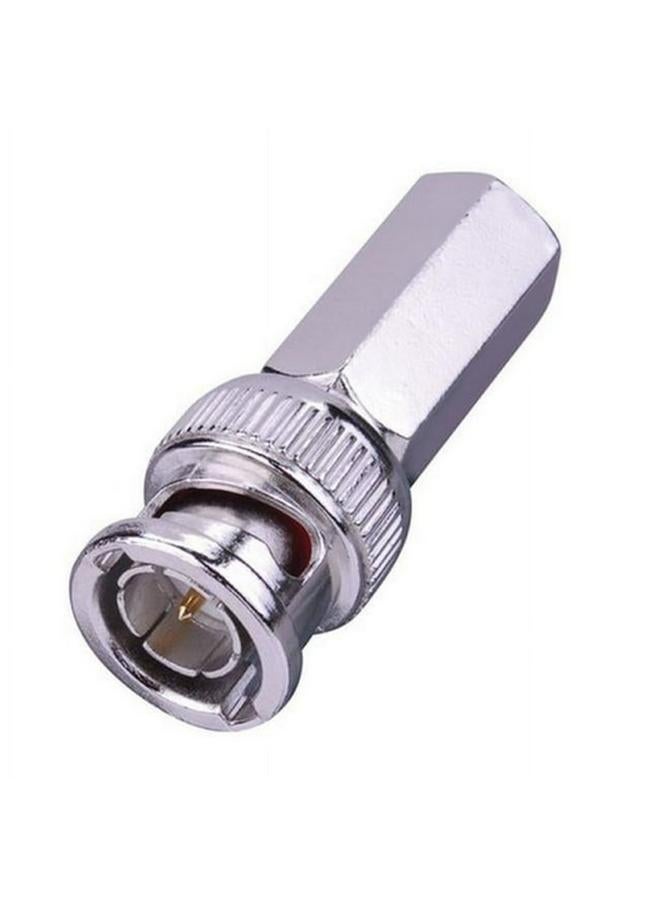 مونستر جيو طقم موصلات BNC RG6 ملتوية مكون من قطعتين باللون الفضي JHIU0016 - Image 2