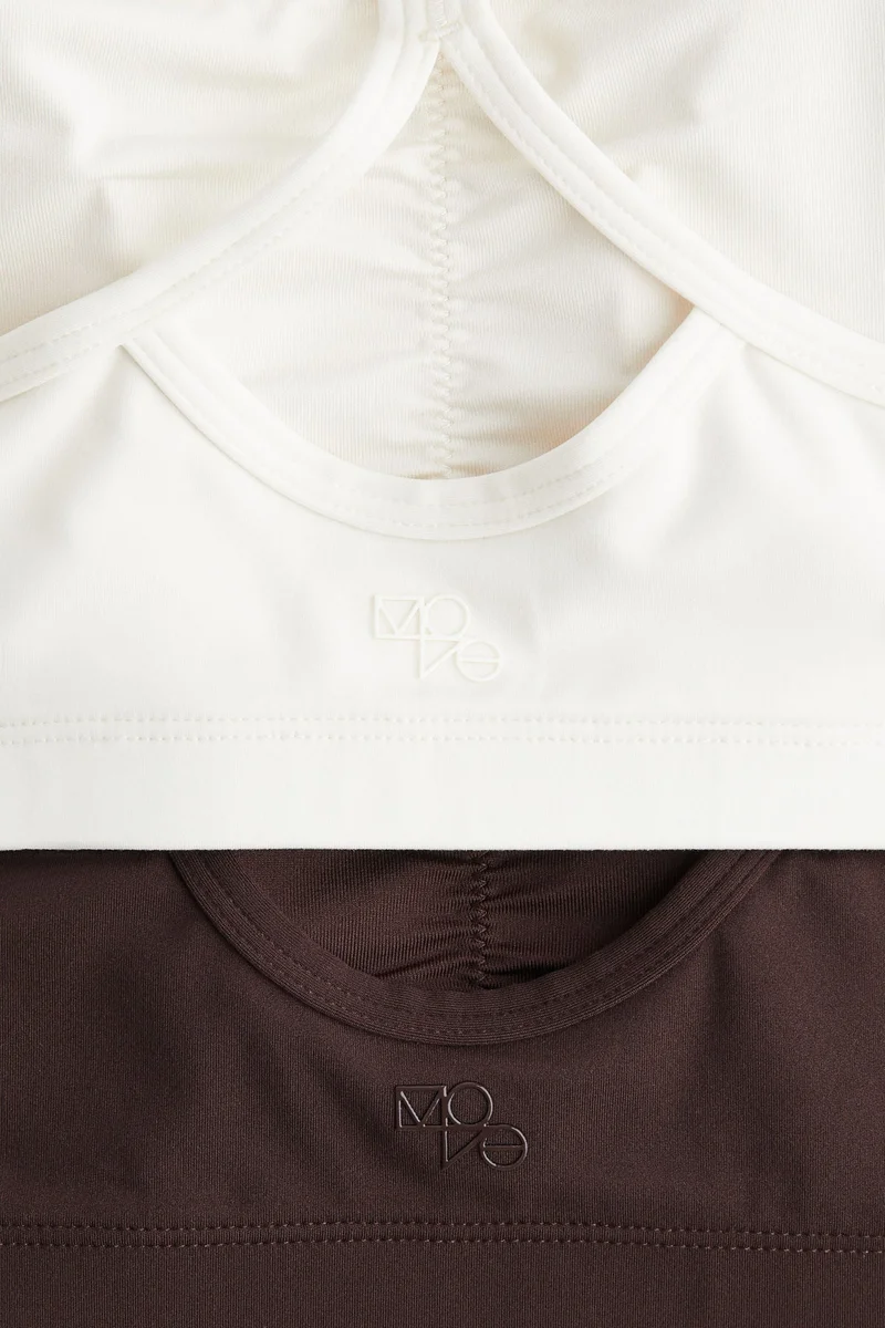 H&M 2-pack Light Support sports bra with DryMove™