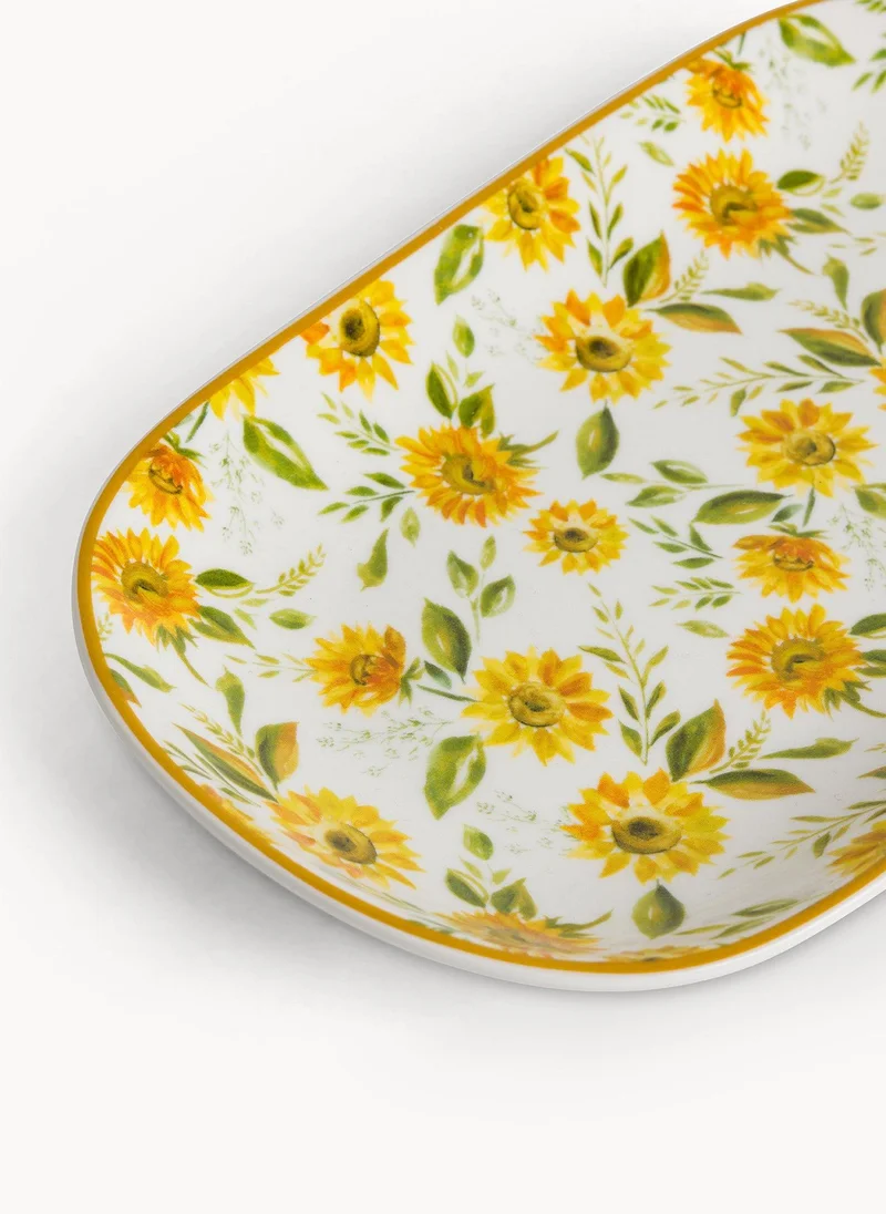 سيمبلي كيتشن Sunflower Bone China Oval Saucer Stylish Tableware