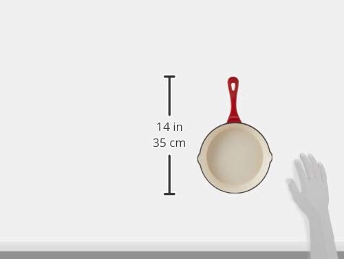 Crock-Pot Crock Pot Artisan 8 Inch Enameled Cast Iron Round Skillet, Scarlet Red - Image 2