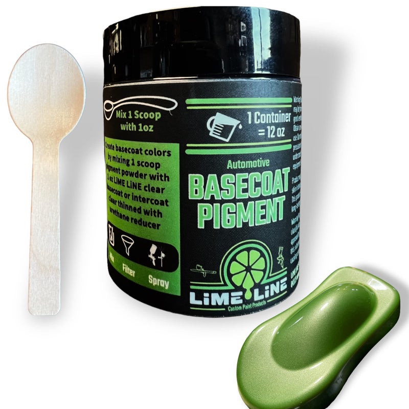 LiME LiNE Base Coat Maker Pigment Powder Automotive Grade Basecoat Metallic Green Pearl - Image 2