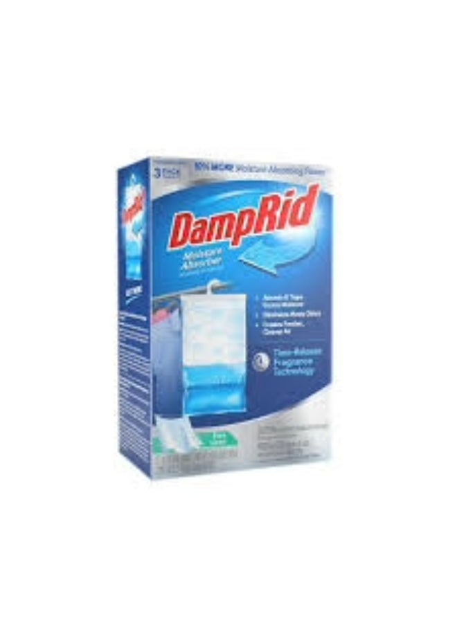 Damprid Hanging Moisture Absorber & Closet Freshener, Pure Linen Scent, 15.4 oz, Pack of 3, Traps Excess Moisture to Prevent Musty Odors, Time-Release Fragrance, Lasts Up to 60 Days - Image 1
