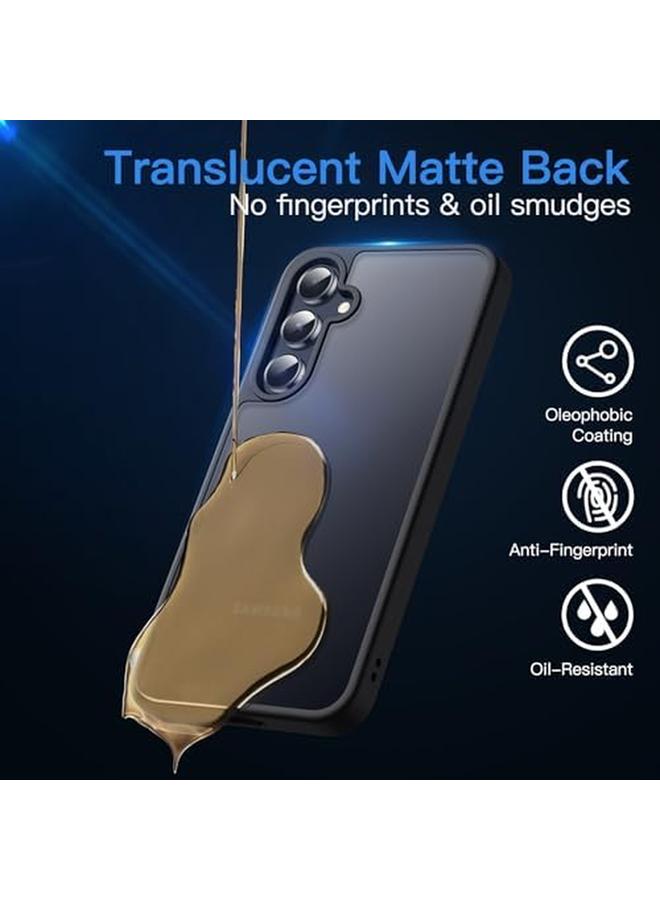 جي تيك جراب غير لامع لهاتف Samsung Galaxy A55 5G مع ظهر شفاف واقٍ رفيع مضاد لبصمات الأصابع باللون الأسود - Image 5