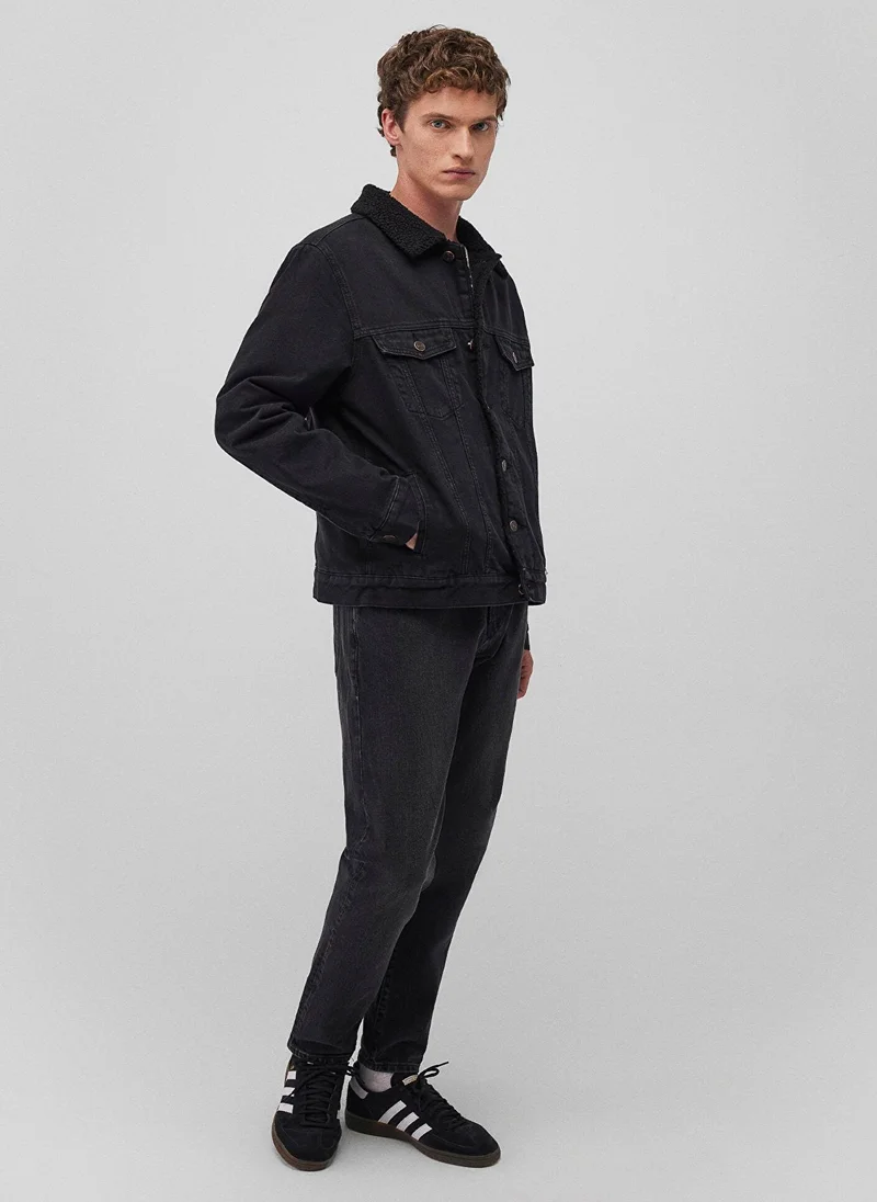Mavi Zander Black Sherpa Classic Denim Jacket