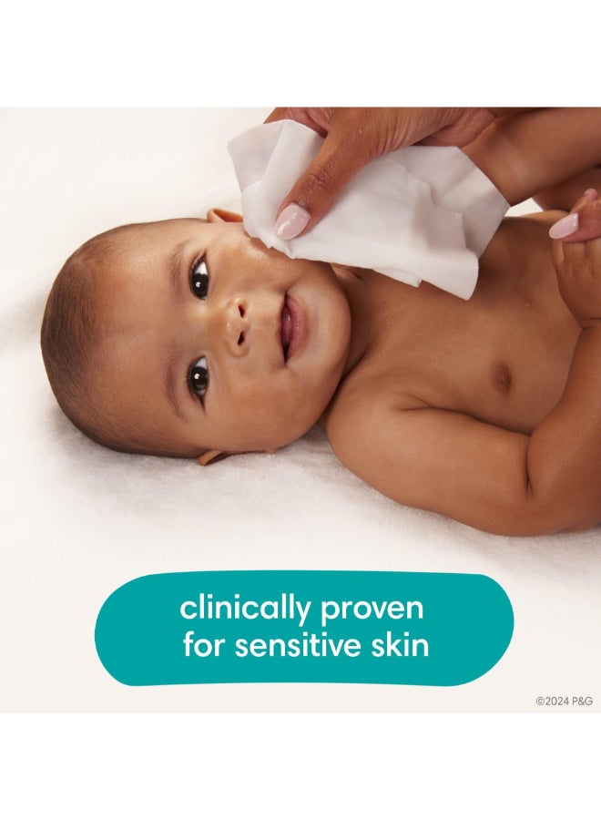 Pampers Baby Wipes Sensitive, Water Based Wipes, Hypoallergenic and Unscented Wipes, 192 Wipes Total (3 Refill Packs) - Image 4