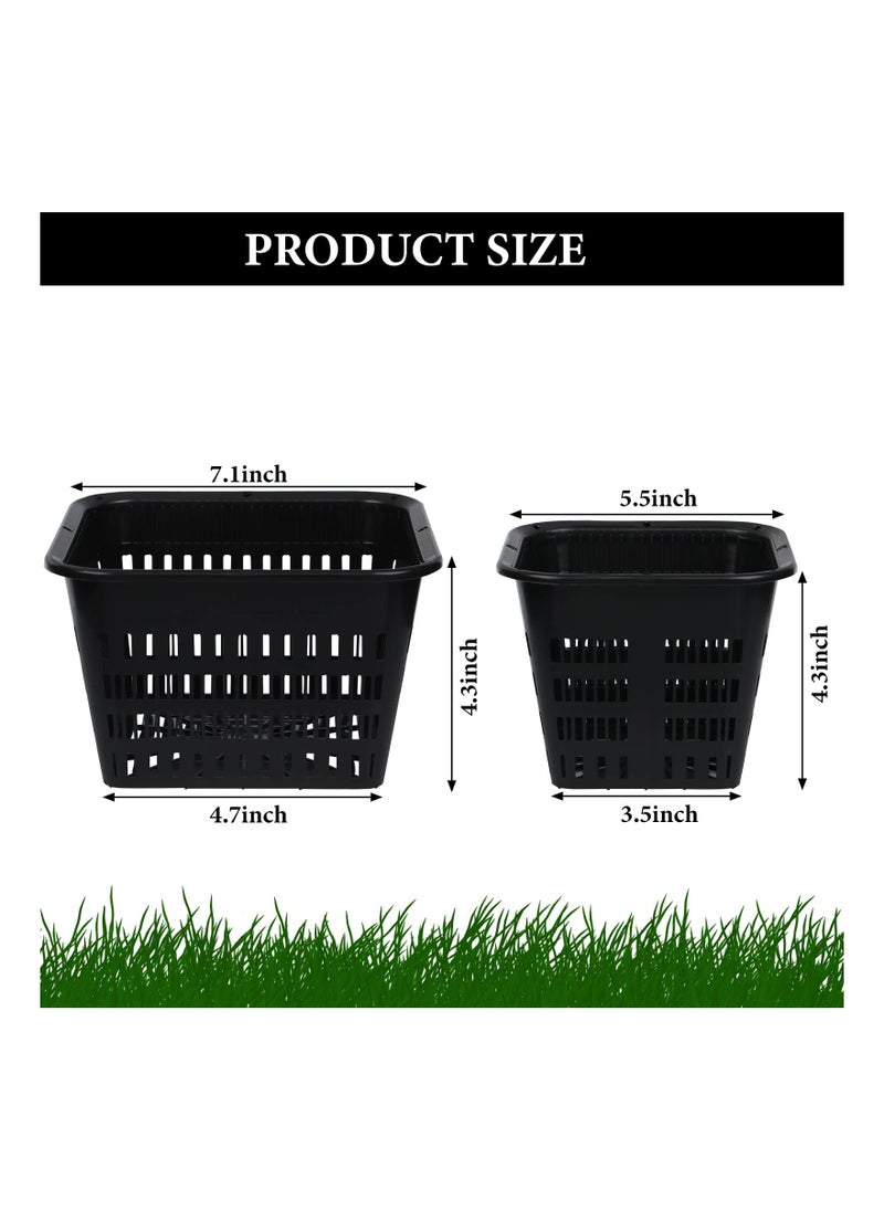 SYOSI - 12 Pcs Black Orchid Pot Set Orchid Breathable Slotted Plastic Plant Pot with Drainage Hole Air Plant Pot Orchid Flower Pot - Image 1