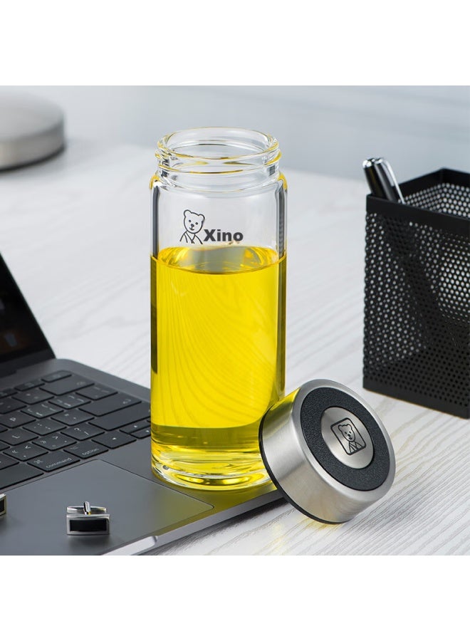 Heenoor Xino Single-layer Glass Cup For Men, Home And Office Use, Tea Infuser Mug, Portable Car Water Cup Xn-6015 280ml - Image 2