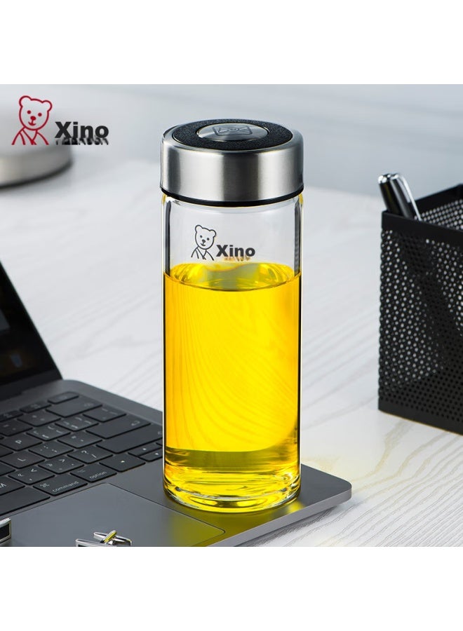 Heenoor Xino Single-layer Glass Cup For Men, Home And Office Use, Tea Infuser Mug, Portable Car Water Cup Xn-6015 280ml - Image 1